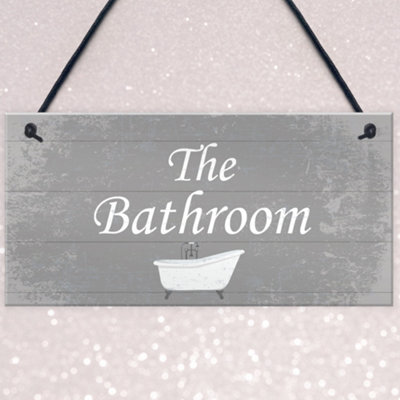 Red Ocean Bathroom Sign For Door Bathroom Sign Accessories Shabby Chic Toilet Loo Sign