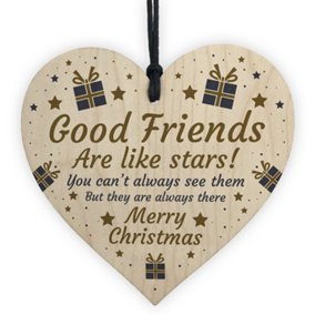 Red Ocean Best Friend Poem Heart Christmas Decoration Christmas Gift Friend Gifts BFF