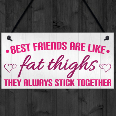 Red Ocean Best friends Novelty Laugh Sign