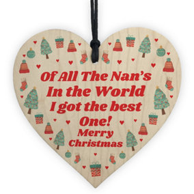 Red Ocean Best Nan In The World Novelty Christmas Bauble Gift For Nan Tree Decoration Gift For Her