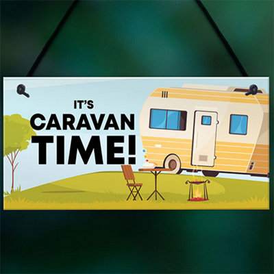 Red Ocean Caravan Sign Novelty Campervan Sign Caravan Lover Gift Birthday Retirement Gifts