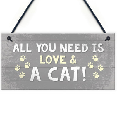 RED OCEAN CAT SIGNS FOR HOME CAT DOOR SIGN BIRTHDAY XMAS GIFT FOR CAT ...