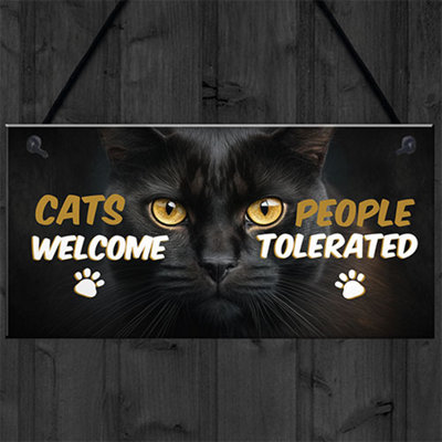 Red Ocean Cat Signs For Home Hanging Wall Door Plaque Funny Cat Sign For Home Funny Cat Sign Pet Gift Cat Gifts For Cat Lovers