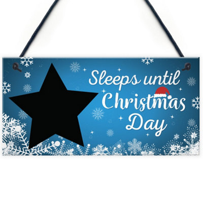 Red Ocean Chalkboard Christmas Countdown Activity Advent Sleeps Until ...