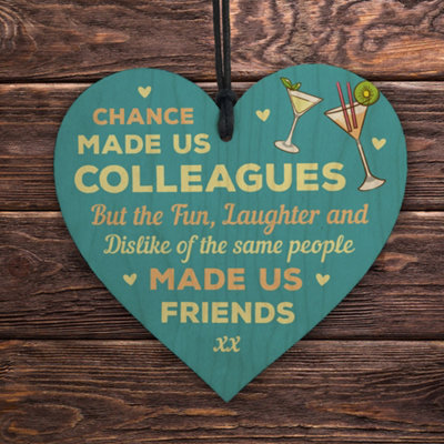 Red Ocean Chance Made Us Colleagues Fun and Laughter Novelty Wooden ...