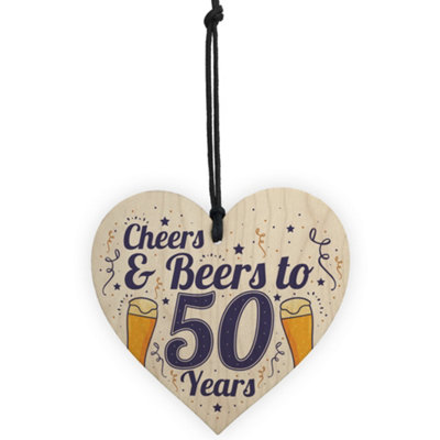 Red Ocean Cheers s Handmade 50th Birthday Decorations Novelty