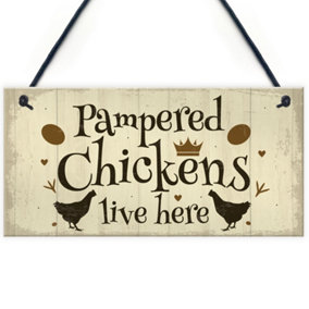 Red Ocean Chicken Coop Sign Outdoor Garden Plaque Hanging Door Wall Sign Chicken Hen Animal Gifts For Chicken Lovers