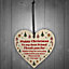 Red Ocean Christmas Gift For Best Friend Wood Heart Novelty Friendship Gift Tree Decoration