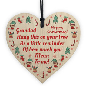 Red Ocean Christmas Gifts For Grandad Wood Bauble Decoration Gift For Grandparents Gifts For Him Men