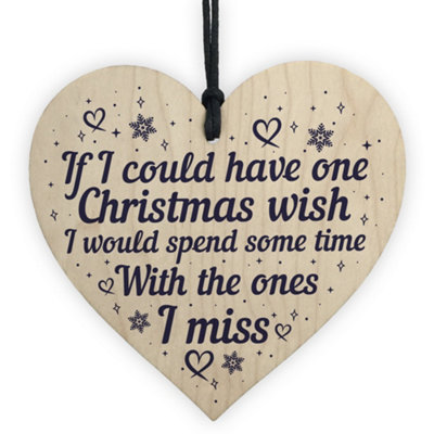 Red Ocean Christmas Wish Card Memorial Tree Decoration Handmade Hanging ...