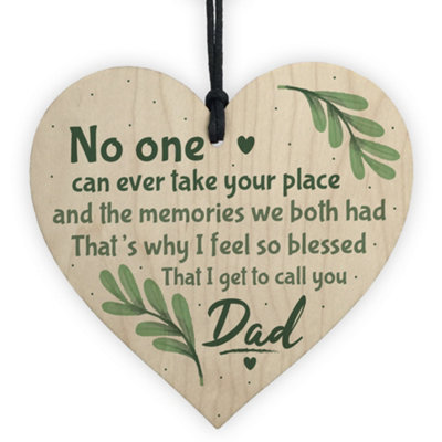 Red Ocean Dad Graveside Memorial Remembrance Wooden Heart Grave Plaque ...