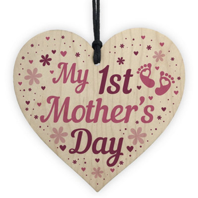 Red Ocean First 1st Mothers Day Mummy To Be Baby Newborn Gift Wooden ...