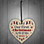 Red Ocean First Christmas Mr Mrs Bauble 2022 Wooden Heart Hanging Tree