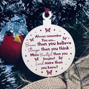 Red Ocean Friendship Christmas Bauble Inspirational Tree Decoration Gift For Friend Family Gifts For Her