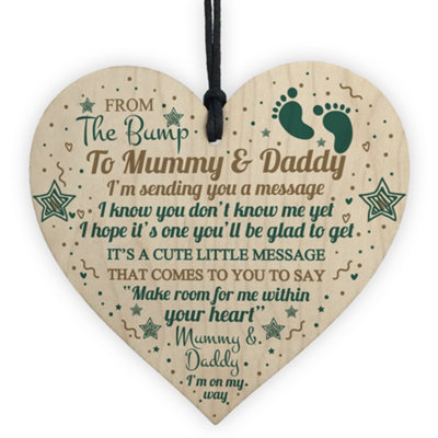 Red Ocean From Bump Gifts Mummy To Be Gifts Daddy To Be Card Wooden ...
