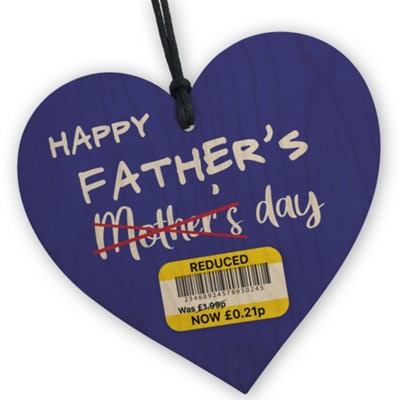 Red Ocean Funny Father's Day Gift For Dad Novelty Wooden Heart Joke — free download