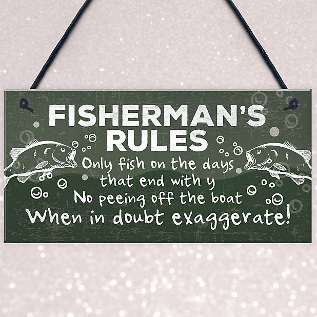 Funny Fishing Gift For Men Sign Fisherman Sign Gift For Dad Grandad Son Brother
