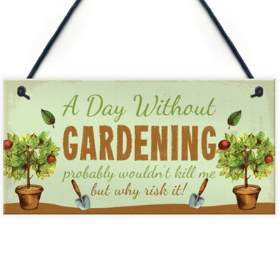 Red Ocean Funny Garden Signs And Plaques Hanging Summer House Sign ...