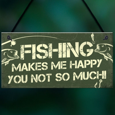 Novelty Fishing Sign Gift For Fisherman Birthday Gifts For Men