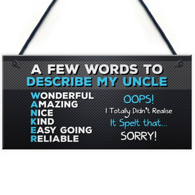 Red Ocean FUNNY Uncle Gifts Quirky Gifts For Uncle Fathers Day Gift For