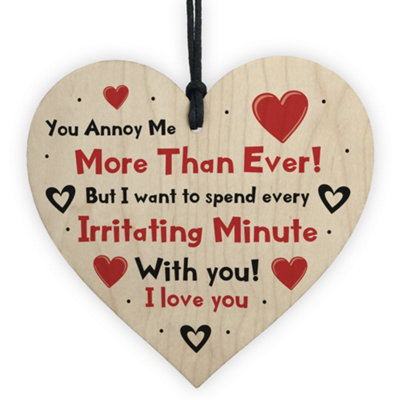 Anniversary Valentines Gifts For Boyfriend Girlfriend Novelty Wooden Heart  Gift