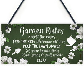 Red Ocean Garden Sign Outdoor Novelty Hanging Plaque SummerHouse Sign Garden Shed Friendship Gift