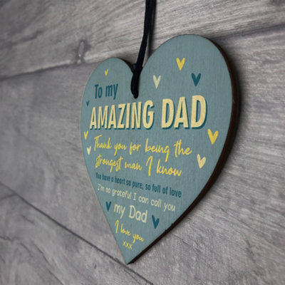 Holz-Herz Deko „A Daughter‘s First Love“ – 10x10 Cm, Geburtstagsgeschenk Für Papa