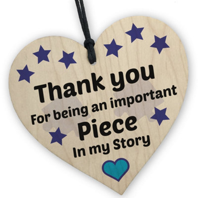 Red Ocean Gift For Teacher THANK YOU Gift Wooden Heart Leaving School ...