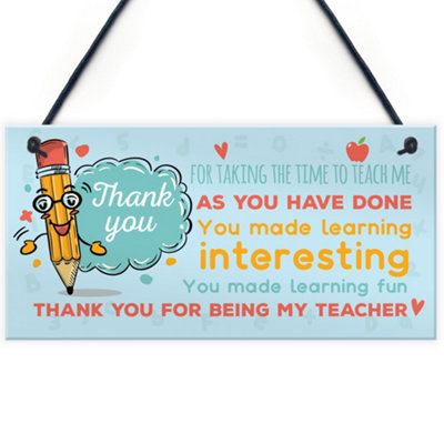 Red Ocean Gift For Teacher Thank You Teaching Assistant Nursery Leaving ...