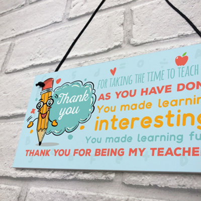 Red Ocean Gift For Teacher Thank You Teaching Assistant Nursery Leaving ...