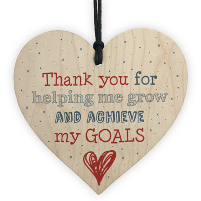 Red Ocean Handmade Wooden Hanging Heart Plaque Gift For Nursery Teacher ...