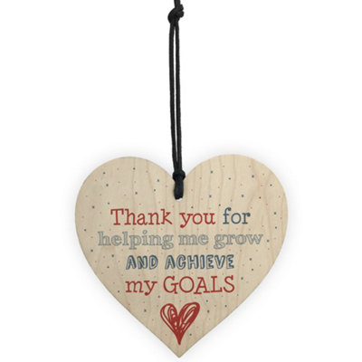 Red Ocean Handmade Wooden Hanging Heart Plaque Gift For Nursery Teacher ...