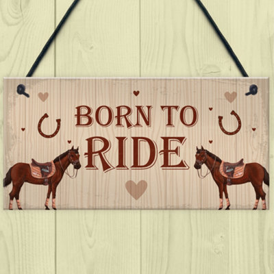 Red Ocean Horse Sign For Stable Hanging Plaque Horse Sign Funny ...