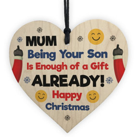 Red Ocean Mum Christmas Funny Gift From Son Novelty Christmas Tag Decoration Gift For Mum