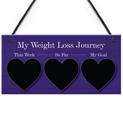 Red Ocean My Weight Loss Journey Tracker Sign For Motivation Dieting Or Slimming Tracking Plaque 0725