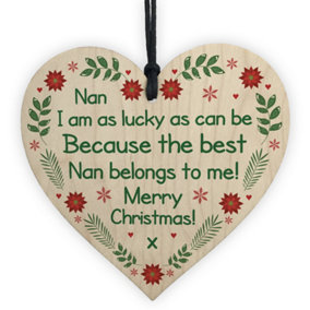 Red Ocean Nan Christmas Tree Decoration Bauble Gift For Nan Nanny Grandparent Gifts For Her