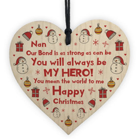 Red Ocean Nan Nanny Christmas Tree Bauble Decoration Gifts For Her Grandparent Gift For Nan