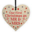 Red Ocean Our First Christmas As Mr and Mrs Husband And Wife Gifts Tree Decoration Hanging Bauble Gift For Him Her