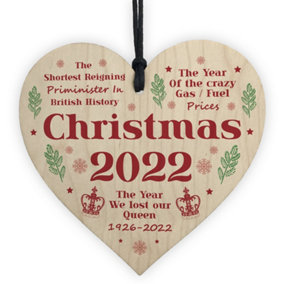 Red Ocean Sentimental Christmas Decoration 2022 Wood Hanging Tree Decoration Gift For Him Her