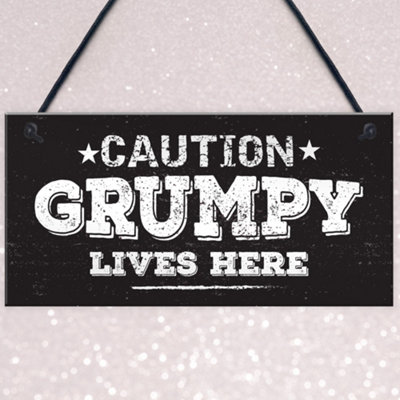 Red Ocean Shed Man Cave Signs Grumpy House Door Plaque Garden ...