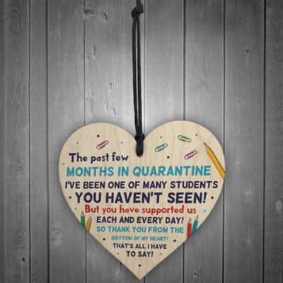 Red Ocean Teacher Teaching Assistant Thank You Gift Quarantine Wooden ...