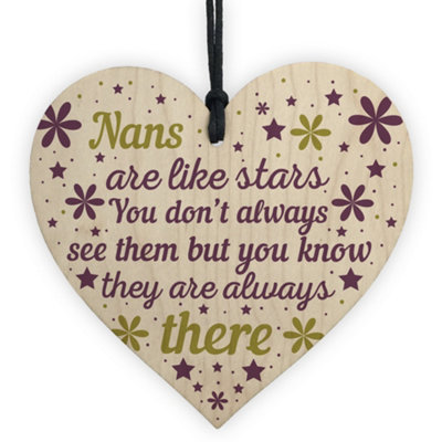 Red Ocean Thank You Birthday Christmas Gift For Nan Wooden Flower Nan