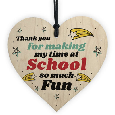 Red Ocean Thank You Gift for Nursery Teacher Leaving Pre School Wood ...