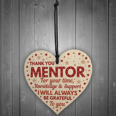 Red Ocean Thank You Gifts For Teacher Mentor Handmade Wooden Hanging ...