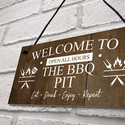 Red Ocean The BBQ Pit Hanging Outdoor Garden Barbecue Gift Barbecuing ...