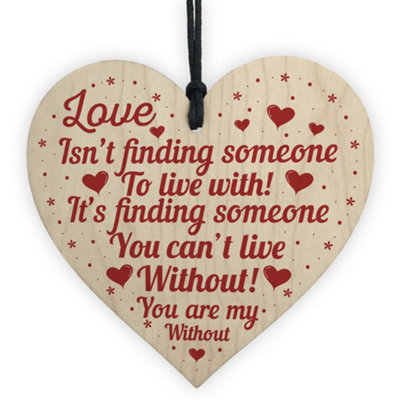 Anniversary Valentines Gifts For Boyfriend Girlfriend Novelty Wooden Heart  Gift