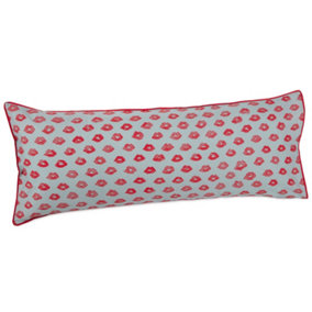 Red Painted Lips Design Body Pillow