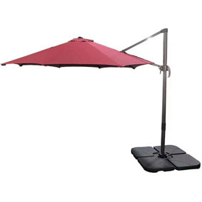 Red parasol round umbrella 195x32x14CM