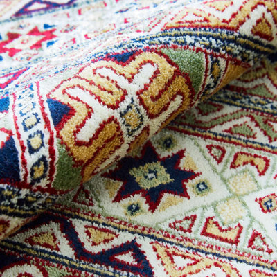 Red Persian Medallion Rug 100% Viscose Soft Touch Traditional Design ...