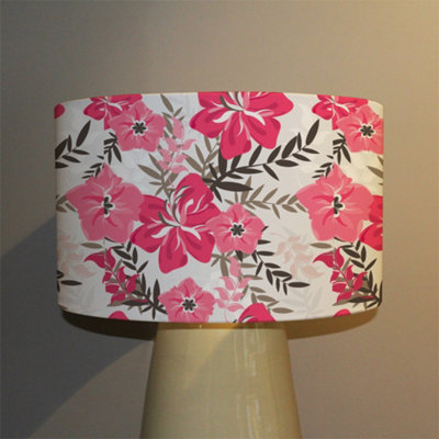 Pink floral deals lamp